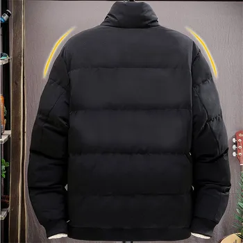 Kış erkek Golf Ceketleri Standı Yaka Moda Trendi Rahat Rüzgarlık Kore Erkek Golf kıyafeti Kalınlaşmak Sıcak Tutmak Pamuk Aşağı Palto 2