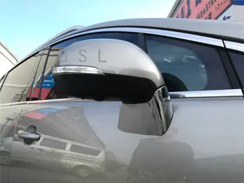 Abs Krom Araba Yan Kapı dikiz aynaları Kapak Trim Araba Styling İçin Peugeot 3008 2013-2018 Araba Aksesuarları 3