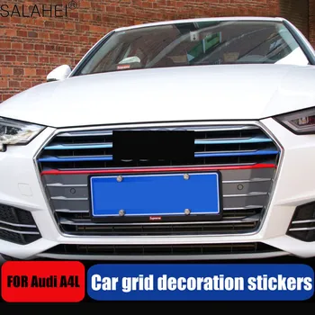 5 adet Araba Stil Ön Tampon Hava Izgarası, Izgara Dekorasyon Audi A4L 2017 2018 3 Renk Aksesuarlar İçin Sticker kaplama Şeritleri 