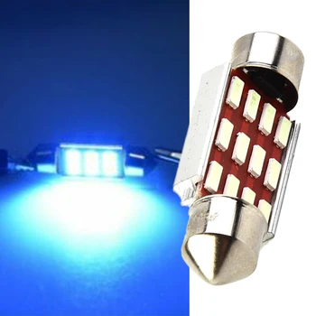Festoon Canbus 36mm Numarası Plaka İşık 4014 SMD LED İç araba ampülleri MAVİ Araba Aksesuarları Yüksek Kaliteli Plaka ışıkları