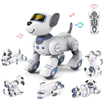 Çocuklar İçin Uzaktan Kumandalı Robot Köpek Oyuncak, RC Dublör Köpek Robot Oyuncaklar, Dans Eden Akıllı Robot Oyuncak, Mini Evcil Köpek Robotu 1