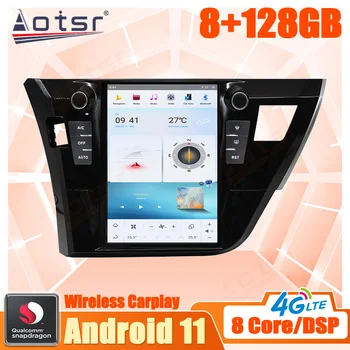 128G Android 11 Toyota Corolla 2014 2015 2016 İçin Araba Multimedya Radyo Stereo Çalar GPS Navi Başkanı Ünitesi Qualcomm Snapdragon 1Din