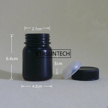 50ml / 50g Kalın Siyah HDPE Şişe, plastik şişe, 50g geniş ağızlı siyah plastik yuvarlak şişeler F1447 3