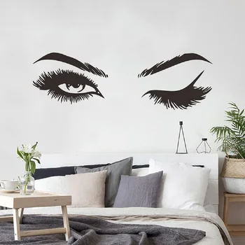 Yaratıcı Güzel Kirpik Duvar Sticker Kız Odası Oturma Odası Süslemeleri Ev İçin Duvar Kağıdı Duvar Çıkartmaları Sanat Seksi Çıkartmalar 0