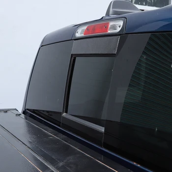 Araba Arka Pencere Trim Paneli Dekoratif Kapak Trim Çıkartmalar Dodge RAM 2018-2022 İçin Aksesuarları, Karbon Fiber 4