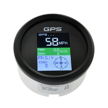 85MM Tekne Araba GPS Hız Göstergesi GPS Anten İle Motor Yat İçin TFT Ekran Su Geçirmez Kilometre Sayacı Ayarlanabilir Gezisi ODO COG Voltmetre 4