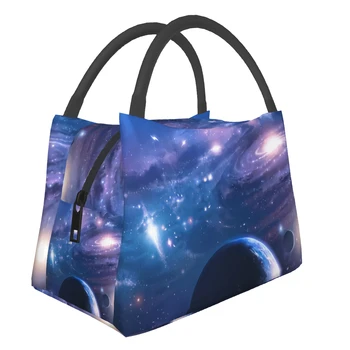 Evren Galaxy Yıldız Öğle Yemeği Çantaları Kadınlar için Güzel Evren yemek kabı Mükemmel boyut öğle yemeği çantası Okul Çalışma Ofisi için
