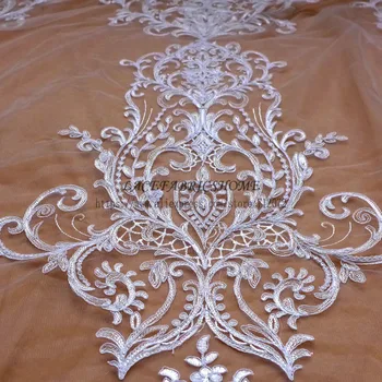 La Belleza 2 metre yeni kordon düğün tarzı dantel fildişi gelinler dantel kumaş 105cm genişlik 5