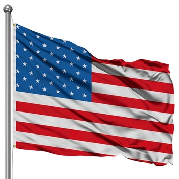 90X150 cm Amerikan Bayrağı Yüksek Kaliteli Çift Taraflı Baskı Polyester Amerikan Bayrağı Grommet Amerikan Bayrağı