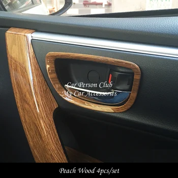 Iç Dekorasyon İç Kapı Kolu Kase krom çerçeve Çerçeve Düzeltir Sticker Toyota Corolla 2014-2018 İçin Krom Araba Aksesuarları 0