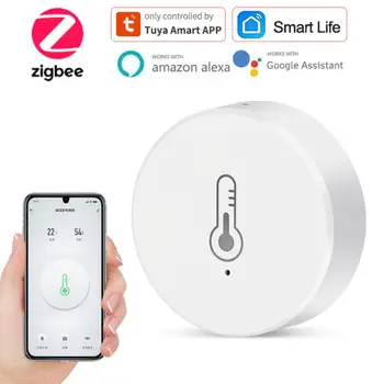 Tuya ZigBee Akıllı Sıcaklık Ve Nem Sensörü Akülü ZigBee Akıllı Ev Güvenlik Akıllı Güvenlik Yaşam Sensörü 0