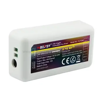 MiBoxer Parlaklık Ayarlanabilir karartıcı kontrol cihazı DC12V 24V 10A FUT036 2.4 G Kablosuz 4 Bölgeli Uzaktan Kumanda Tek Renkli Şerit 1