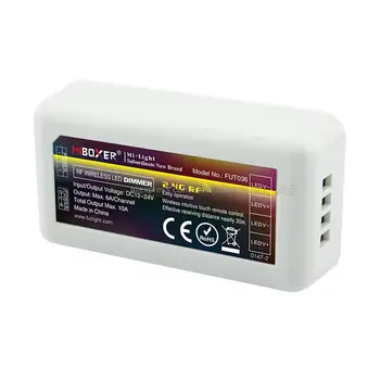 MiBoxer Parlaklık Ayarlanabilir karartıcı kontrol cihazı DC12V 24V 10A FUT036 2.4 G Kablosuz 4 Bölgeli Uzaktan Kumanda Tek Renkli Şerit 4