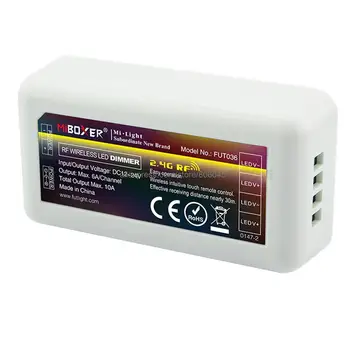 MiBoxer Parlaklık Ayarlanabilir karartıcı kontrol cihazı DC12V 24V 10A FUT036 2.4 G Kablosuz 4 Bölgeli Uzaktan Kumanda Tek Renkli Şerit 5