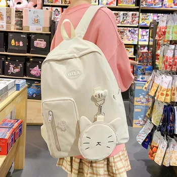 Sevimli schoolbag kadın Japon ıns Kore lise öğrencileri sırt çantası ortaokul kız kalp büyük kapasiteli sırt çantası