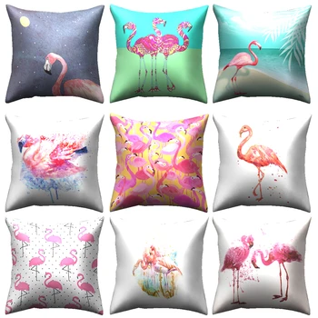 Flamingolar aşk kuşlar hayvan atmak yastık minder örtüsü dekoratif yastık kılıfı ev kanepe dekoratif yastık kılıfı s yastık kılıfı