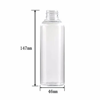 200ml boş plastik şişe , siyah/beyaz alüminyum ince sis püskürtücülü şeffaf pet şişe 1