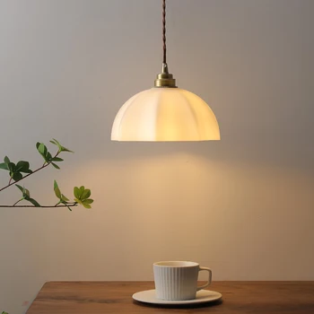 Iskandinav asılı ışık çatı cam parlaklık kolye lamba Modern dekor ışıkları fikstür E27 / E26 mutfak yemek odası için restoran lambası