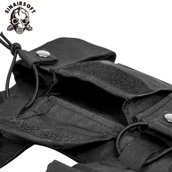 Taktik omuz çantaları Göğüs Rig Çantası Hip Hop Streetwear Erkekler Fonksiyonel Bel Paketleri Ayarlanabilir Cepler Yelek Siyah 3