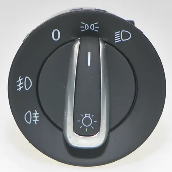 SJACCM 7 Adet Krom Far ana şalter yan görüş aynası Topuzu + Yolcu Cam Bagaj Kapağı Kilit Düğmesi VW Jetta Için 5ND959857 1