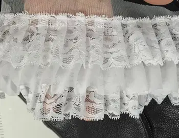 9cm genişliğinde Pembe Siyah Beyaz pamuk nakış Dantel Şerit kumaş süsü yaka dikiş DIY gipür kadın elbise aplike düğün dekor 2