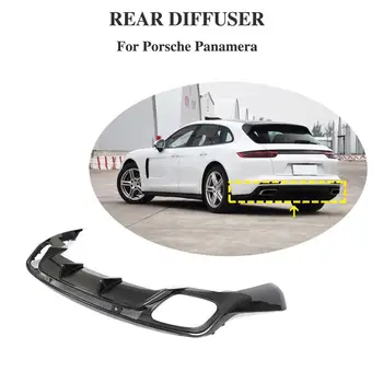 Porsche Panamera 2017 2018 2019 Arka Difüzör Lip Spoiler, karbon fiber Arka Tampon Difüzör Dudak Spoyler Arka dudak  0