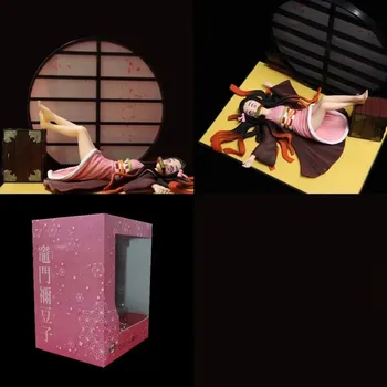 17cm iblis avcısı Kimetsu Hiçbir Yaiba Kamado Nezuko Aksiyon Figürü Uyku Kamado Nezuko PVC Model Oyuncaklar 0