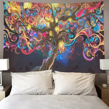 Moda duvar halısı Soyut Desenler Baskı Dekoratif Kumaş Asılı Halı Ev Aksesuarları Yatak Odası için 4