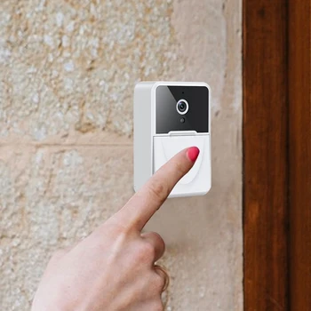 Video Kapı Zili Akıllı Kapı Zili Wifi Kablosuz Chime Bell Ev Güvenlik Alarm Gece Görüş Uzaktan İzleme Kamera 4
