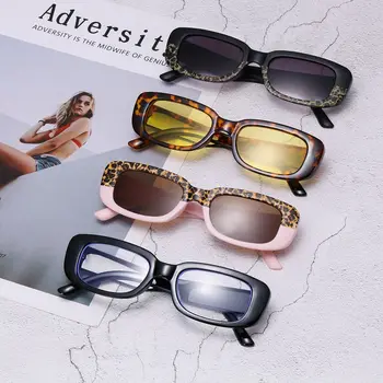 Yeni moda Retro kadın güneş gözlüğü küçük dikdörtgen güneş gözlüğü UV 400 koruma gözlük