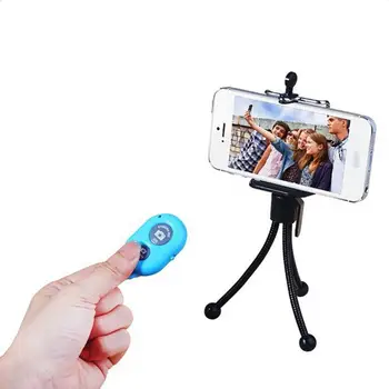 Kablosuz bluetooth Kamera Uzaktan Kumanda Selfie Deklanşör Deklanşör düğmesi denetleyicisi için Cep Telefonu Monopod 3
