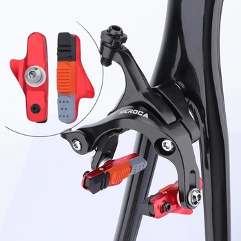 Bisiklet Jant C Fren Balataları Ayakkabı Yol Bisikleti Kaliper Değiştirilebilir Kauçuk CNC Hafif Alüminyum Kabuk Blok V fren Balatası Çamur