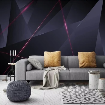 Özel duvar kağıdı 3D yaratıcı geometrik çizgiler Modern Minimalist soyut ışık lüks ev dekor arka plan duvar tablosu 1