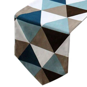 Modern Geometrik e-Desen Masa Koşucu-Polyester Kumaş Masa üstü dekorasyon Ev Dekor CNIM Sıcak 5