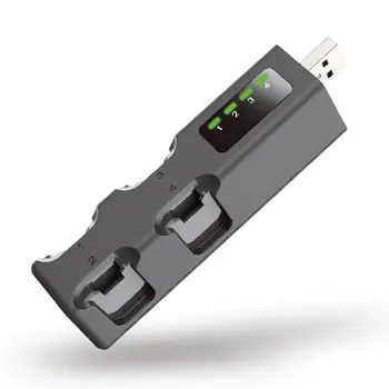 C1FB Taşınabilir Mini USB Hub Kablosuz Şarj Cihazı Dört şarj standı İstasyonu Tutucu NS Anahtarı JoyCon Oyun Kolu 1