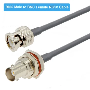 RG58 Pigtail BNC dişi bölme BNC erkek sıkma kablo jumper BNC RF Koaksiyel Kablo 50 Ohm 1