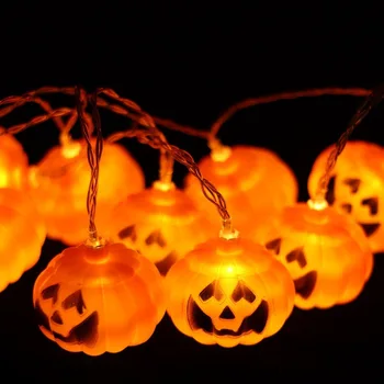 2M 10 Lambalar LED cadılar bayramı sahne kabak dize ışıkları lamba asılı korku cadılar bayramı dekorasyon ev partisi malzemeleri için