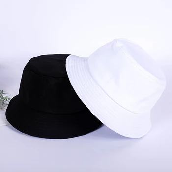 Harajuku Balıkçı Şapka Kadın Bahar Yaz Güneşlik Şapka Adam Şeker Renk Düz Üst Kova Şapka Kafa Açık Kova Kapaklar Yeni 2
