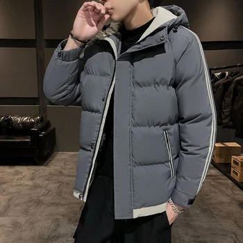 M-8XL Hoodies Erkekler kapitone ceket Kış Kalınlaşmak Sıcak Gevşek Ceket Vahşi Uzun Kollu Giyim Kore moda Giyim Yüksek Kalite 3