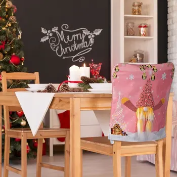 Ürünleri Noel Dekorasyon noel sandalyesi Kapak Rudolph sandalye kılıfı Pembe Işıklı Ev Masa Dekorasyon 2