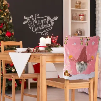 Ürünleri Noel Dekorasyon noel sandalyesi Kapak Rudolph sandalye kılıfı Pembe Işıklı Ev Masa Dekorasyon 3