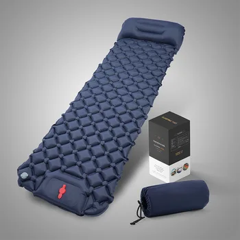 Yüksek Kaliteli Kış Soğuk Otomatik serme yatak kamp yatağı Ultralight şişme yatak Yastık ve hava pompası 0