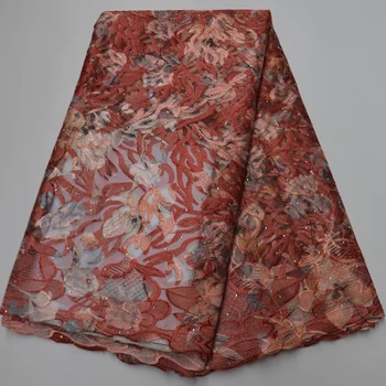 10 renkler (5 yards / pc) yüksek kalite Afrika tül dantel kumaş güzel Fransız net dantel kumaş için yeni parti elbise FLP217