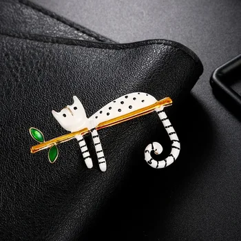 Yeni stil hayvan rozeti broş Kore sevimli tembel nokta kedi damlama korsaj yaka pin giyim aksesuarları hediye rozetleri broşlar 3