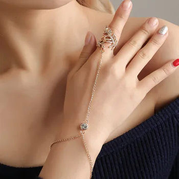 2020 yeni moda basit mizaç içi boş zirkon parmak tasarımcı pulseiras lüks joyas hediye aksesuarları kadınlar için 0
