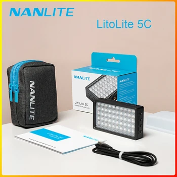 Nanlite LitoLite 5C cep lambası RGB LED dolgu ışığı Taşınabilir Manyetik Açık Video Fotoğraf Fotoğraf Aydınlatma 0