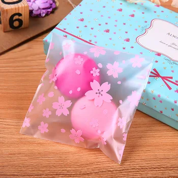 500 adet Kalınlaşmak Zımpara Sakura DIY El Yapımı sabun kendinden yapışkanlı çanta, Düğün şeker çantası, hediye takı çikolata bisküvi paketi çantası 1