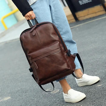 YILIAN Rahat sırt çantası moda trendi erkek ve kadın severler sırt çantası yumuşak deri tiki okul çantası seyahat bilgisayar çantası