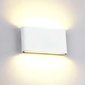 Alüminyum dış Duvar Lambası Loft Luminarias De iç aydınlatma Banyo İçin Led Aplik iç mekan aydınlatması Beyaz / Siyah Duvar Lambası