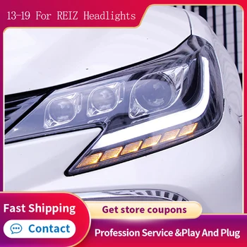 Far 2013-2019 Toyota Mark X Reiz kafa lambaları Stil Yedek DRL gündüz Farları Deniz Feneri Projektör Facelift